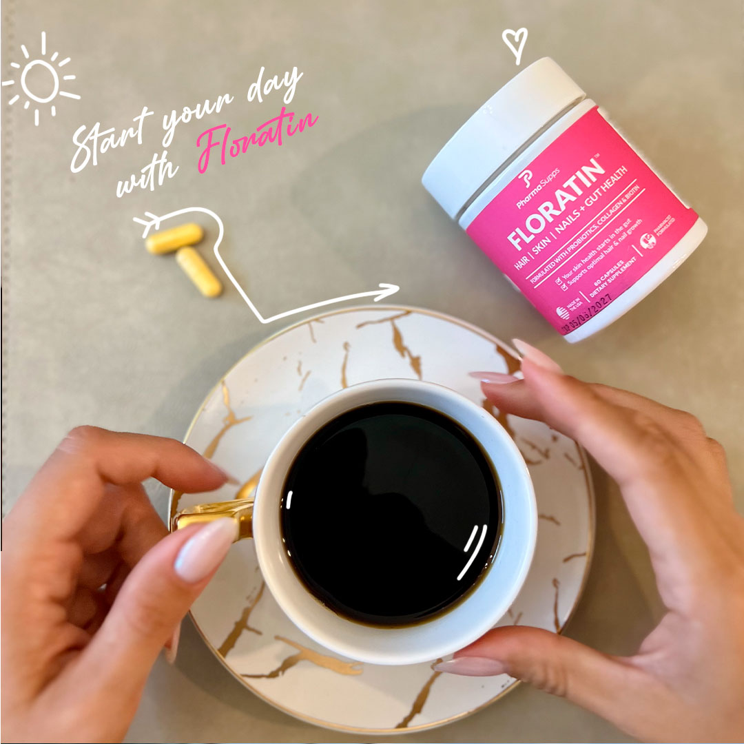 Floratin is pharmacist-formulated, combining a proprietary blend of vitamins, keratin, collagen, and powerful probiotics that target gut health for transformative beauty.